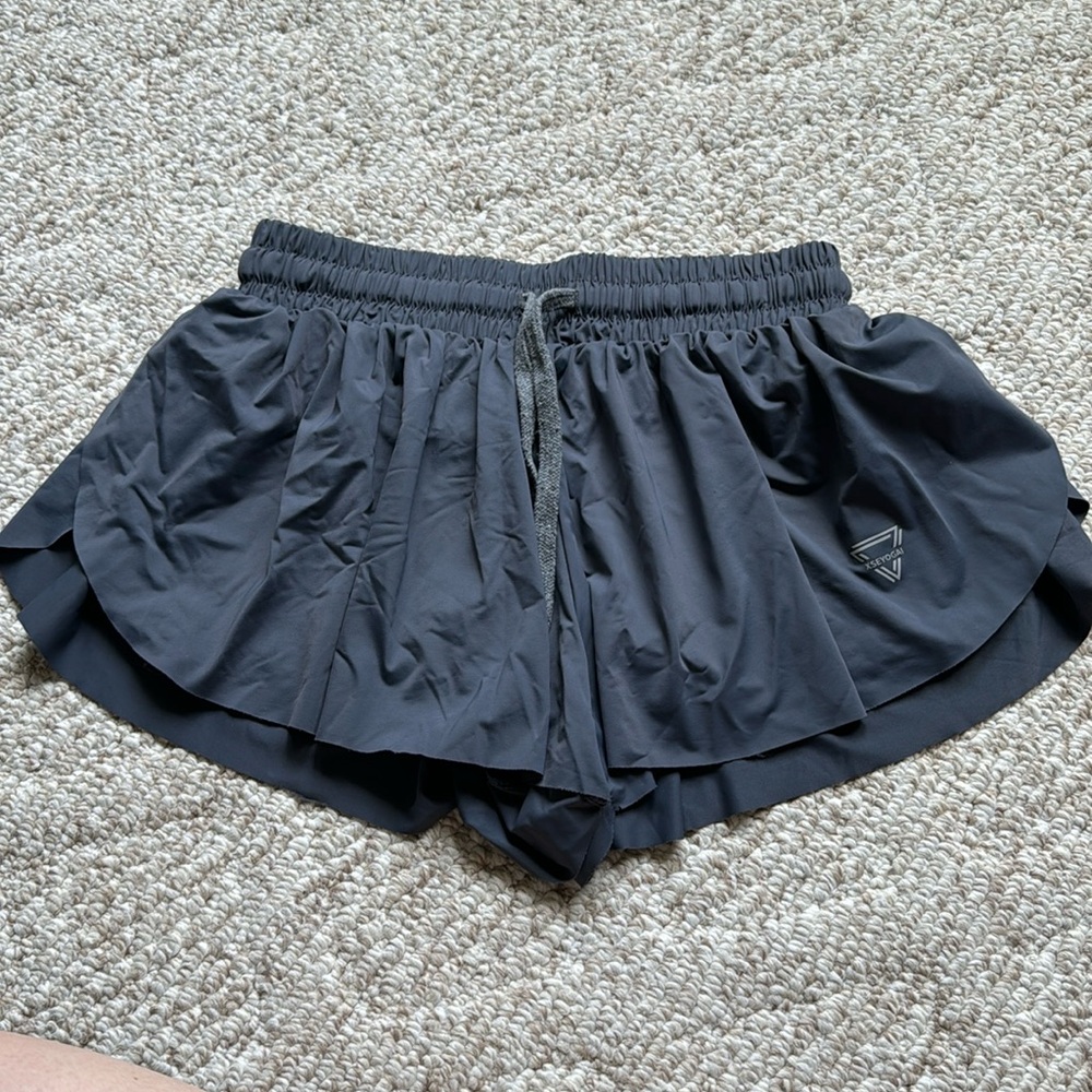 Gray flowy athletic shorts